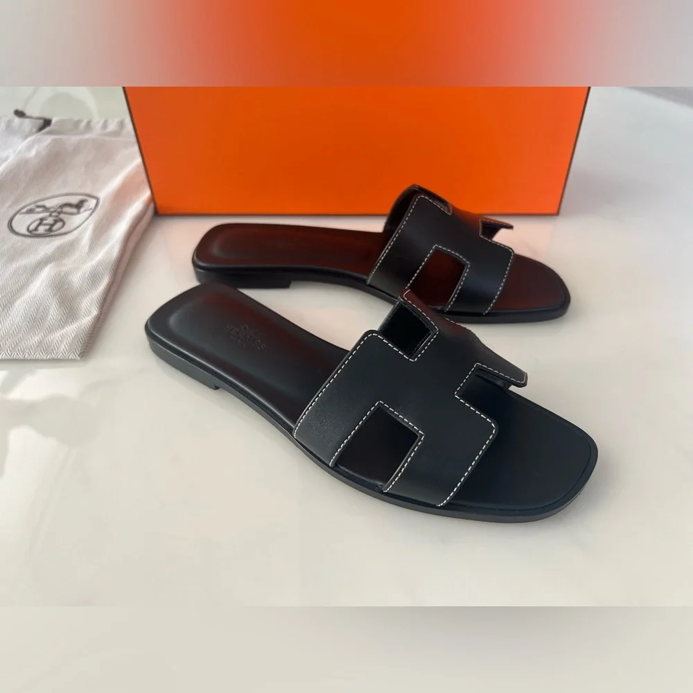 Hermes Oran Sandals / Size EU 37 / Like New - Picture 4 of 14